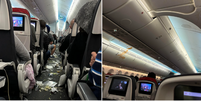 Turbulência em voo da Air Canada faz passageiros voarem dos assentos Foto: Reprodução/Redes Sociais