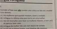 Questão de concurso no RJ é anulada por conteúdo machista: ‘Mulher fala demais’  Foto: Reprodução/Instagram