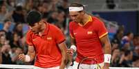 Nadal e Alcaraz em Paris Foto: Dubreuil/Kopatsch/Zimmer / Esporte News Mundo