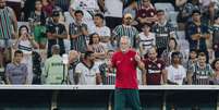  Foto: Marcelo Gonçalves/Fluminense - Legenda: Mano Menezes vibra com vitória do Fluminense / Jogada10