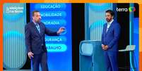 Boulos e Nunes no debate da Globo  Foto: Reprodução