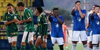 Fotos: Fabio Menotti/Palmeiras / Gustavo Martins/ Cruzeiro - Legenda: Palmeiras e Cruzeiro duelam pela Copa do Brasil Sub-20 Foto: Jogada10