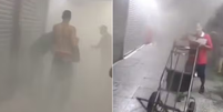 Três pessoas precisaram de atendimento médico devido à inalação de fumaça em shopping do Brás atingido por incêndio  Foto: Reprodução