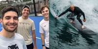 Esteban Ocon, Alex Albon e Oscar Piastri jogam padel, enquanto Valtteri Bottas surfa Foto: Reprodução/Instagram