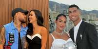 Neymar, Bruna Biancardi, Georgina Rodríguez e Cristiano Ronaldo  Foto: @instagram | Reprodução