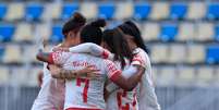 Jogadoras das Bragantinas. Foto: Fernando Roberto/Red Bull Bragantino / Esporte News Mundo