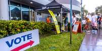 Local de votação antecipada nos EUA  Foto: Cristóbal Herrera/EPA / BBC News Brasil