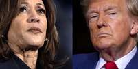 Montagem: Kamala Harris e Donald Trump, candidatos à Presidência dos Estados Unidos.  Foto: Getty Images 