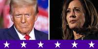 Donald Trump e  Kamala Harris  Foto: BBC News Brasil