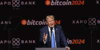 Trump fez diversas declarações em favor de bitcoins na campanha  Foto: Getty Images / BBC News Brasil