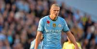 Erling Haaland (Manchester City) durante jogo contra o Southampton, no dia 26.10.2024 Foto: Action Plus Sports Images / Alamy Stock Photo