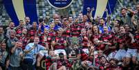 Flamengo celebra o pentacampeonato da Copa do Brasil com vitória na final sobre o Atlético-MG  Foto: DINHO SANTOS/UAI FOTO/ESTADÃO CONTEÚDO