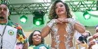 Prisão de Rogério Andrade pode tirar Fabíola de Andrade do posto de rainha de bateria da Mocidade no carnaval 2025. Foto: AGNews / Purepeople