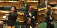 Parlamentares fazem dança "haka" em Parlamento  Foto: Reprodução/Whakaata Māori