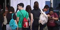 Abertura dos portões na Universidade São Judas, no Butantã, para primeira fase da Fuvest, neste domingo, 17 Foto: Werther Santana/Estadão / Estadão