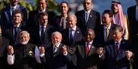 Fotografia oficial do G20 no Rio de Janeiro  Foto: Getty Images / BBC News Brasil