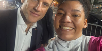 Wytoria fez selfie com Macron  Foto: X / @wytorinha