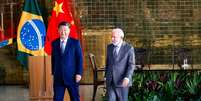 O presidente da República Luiz Inácio Lula da Silva recebe o presidente da China Xi Jinping em cerimônia realizada no Palácio da Alvorada, em Brasília.  Foto: Wilton Junior/Estadão / Estadão