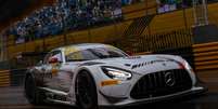 Mercedes AMG GT3 Evo em ação no GP de Macau deste ano. Este será o carro da Mercedes no FIA WEC 2025 Foto: GP de Macau / Divulgação