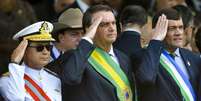 Almirante Garnier, Bolsonaro e general Nogueira  Foto: Marcelo Camargo/Agência Brasil / BBC News Brasil