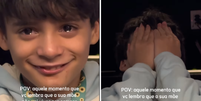 Menino autista viraliza ao revelar medo de perder a mãe quando for adulto: ‘Não vou conseguir viver sem’  Foto: Reprodução/Tik Tok