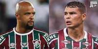 Foto: Marcelo Gonçalves/Fluminense - Legenda: Felipe melo e Thiago Melo: amigos de longa data, mas se desentenderam em treino / Jogada10