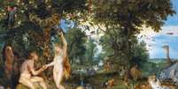 O Jardim do Éden, em pintura de Pieter Paul Rubens, feita por volta de 1615 Foto: Domínio público / BBC News Brasil