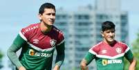 FOTO: MAILSON SANTANA/FLUMINENSE FC - Legenda: Ganso e Cano em treino do Fluminense  Foto: Jogada10