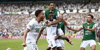 Botafogo comemora gol marcado por Luiz Henrique na final da Libertadores  Foto: Reuters/Matias Baglietto