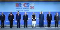 Líderes do Brics durante cúpula do bloco em Kazan, na Rússia  Foto: DW / Deutsche Welle