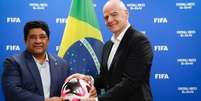 Foto: Fifa - Legenda: Presidente da CBF, Ednaldo Rodrigues, ao lado do presidente da FIFA, Gianni Infantino / Jogada10