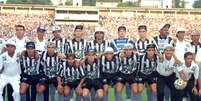 Equipe do Botafogo que disputou a final do Brasileirão de 1995 contra o Santos, no Pacaembu, em SP  Foto: Estadão Conteúdo