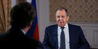 Chanceler russo Sergei Lavrov em entrevista a Tucker Carlson em Moscou
 6/12/2024   Divulgação via REUTERS  Foto: Reuters