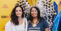 Alice Braga e Daiara Tukano apresentam 'Yawara' na CCXP24  Foto: Diego Padilha/Divulgação