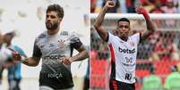 Yuri Alberto, do Corinthians, e Alerrandro, do Vitória Foto: Montagem/Getty Images