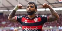 Gabigol em comemoração de gol pelo Flamengo –  Foto: Alexandre Vidal/ Flamengo / Jogada10