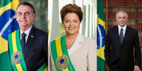 Os três últimos ex-presidentes do Brasil  Foto: Montagem: fotos oficiais da Presidência da República