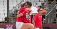 Antomi Ramos e Ariadna Graell Foto: Ivan Sorti/Copa do Mundo de Beach Tennis / Esporte News Mundo