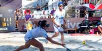 Isa Massaioli e Davi Ballerini   Foto: Ivan Sorti/Copa do Mundo de Beach Tennis / Esporte News Mundo