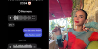 Jovem viraliza após postar ‘cantada’ de homem; Bruna Marquezine reage: ‘Dor’ Vídeo   Foto: Reprodução/Tik Tok/Instagram