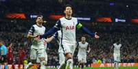 Heung-Min Son (Tottenham) celebrando seu gol contra a Roma, no dia 28.11.2024 Foto: Mark Pain / Alamy Stock Photo