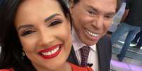 Márcia Dantas e Silvio Santos  Foto: Reprodução | @marciadantastv