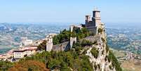 A fortaleza de Guaita é um dos locais mais simbólicos da República de San Marino Foto: Getty Images / BBC News Brasil