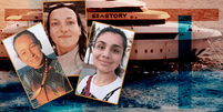 Hissora, Lucianna e Sarah estavam a bordo do Sea Story na noite em que o barco afundou no Mar Vermelho  Foto: BBC News Brasil