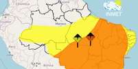 Inmet emite alerta laranja e amarelo para Estados brasileiros. Foto: Divulgação/Inmet / Estadão