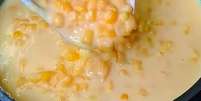 Imagem mostra canjica cremosa.  Foto: Receita Toda Hora
