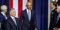 Barack Obama chega sozinho à posse de Donald Trump; ausência da ex-primeira-dama Michelle gerou especulações na web  Foto: SHAWN THEW/Pool via REUTERS