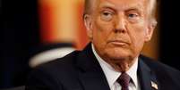 Donald Trump, recém-empossado como o 47º presidente dos EUA, em solenidade de posse no Capitólio em Washington, DC  Foto: Chip Somodevilla/Pool via REUTERS