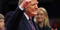 Trump chega à Capital One Arena para discursar a apoiadores em Washington, DC  Foto: REUTERS/Carlos Barria