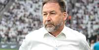 O presidente do Corinthians, Augusto Melo, durante partida contra o Velo Clube, válida pelo Campeonato Paulista 2025, realizada na Neo Química Arena, na zona leste de São Paulo, no domingo, 19.  Foto: PETER LEONE/O FOTOGRÁFICO/ESTADÃO CONTEÚDO